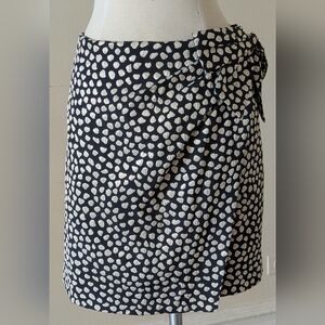 J. Crew Metalic Pebble Print Bow Mini Skirt, Size 10